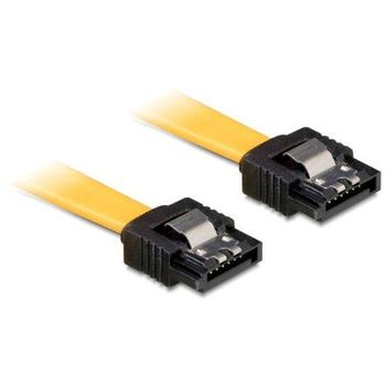 Delock Cable De Datos Sataiii 0.5m Amarillo Con Clip De Segu