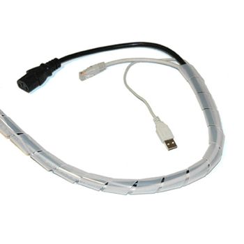 Espiral Blanca Para Organizar Cables 14mm Y 10m