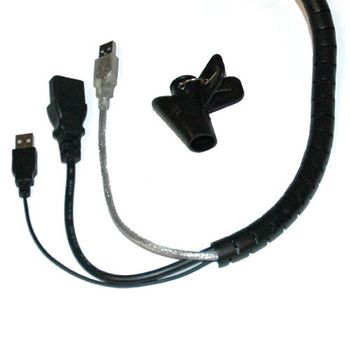 Espiral Negra Para Organizar Cables 15mm Y 10m