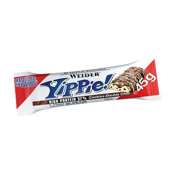 Weider - Yippie! Bar 1 Barrita X 45 Gr - Bajo En Carbohidratos -  Sabor: Cookies - Choco