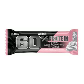 Weider - Weider 60% Protein Bar 1 Barrita X 45 Gr - Barrita Proteica -  Sabor: Fresa - Yog