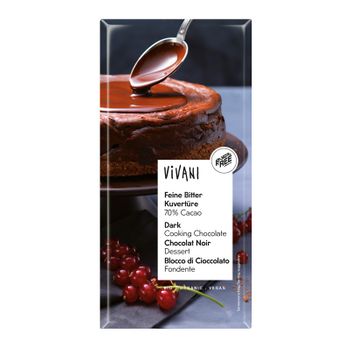 Chocolate Negro De Cobertura 70% Bio 200g Vivani