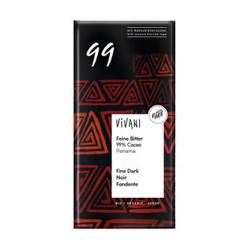 Chocolate Negro 99% Panama Con Azucar De Coco Bio 80g Vivani