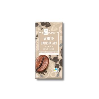 Chocolate Vegano Blanco Con Crujiente De Café Barista 80g Ichoc