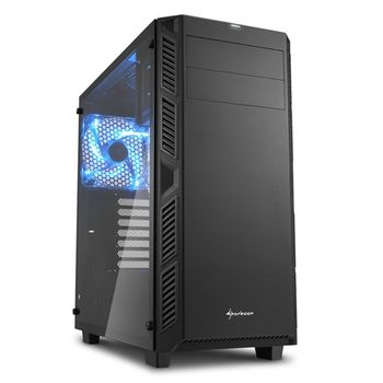 Sharkoon Caja Pc Atx Ai7000 Glass Negra Con Ventana De Vidrio Templado