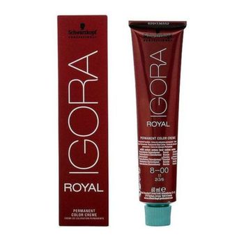 Tinte Permanente Igora Royal Schwarzkopf 8-00 (60 Ml)