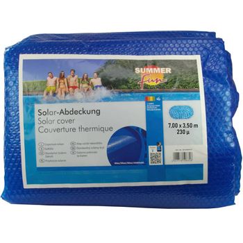 Cubierta Solar Para Piscina Ovalada Pe Azul 700x350 Cm Summer Fun