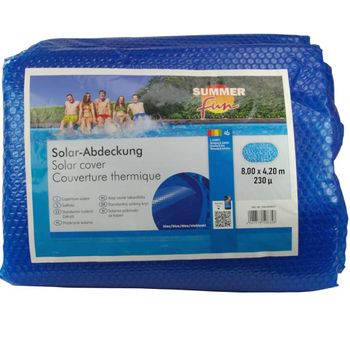 Cubierta Solar Para Piscina Ovalada Pe Azul 800x420 Cm Summer Fun