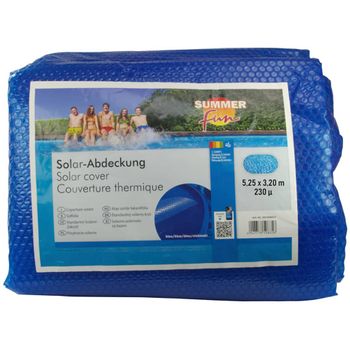 Cubierta Solar Para Piscina Ovalada Pe Azul 525x320 Cm Summer Fun