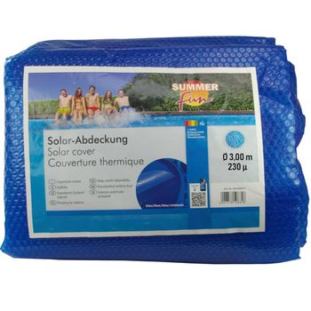 Cubierta Solar Para Piscina De Verano Redonda Pe Azul 300cm Summer Fun