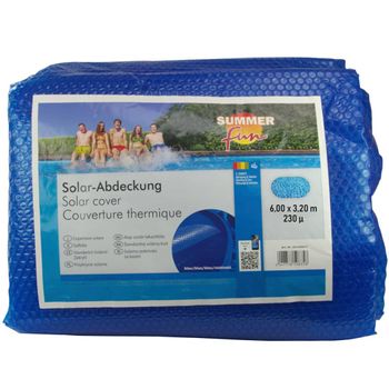 Cubierta Solar Para Piscina Ovalada Pe Azul 600x320 Cm Summer Fun