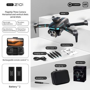 Veanxin Z101 2.4g Wifi Fpv Drone Rc Cuadricóptero Plegable (4k 2 Baterías)