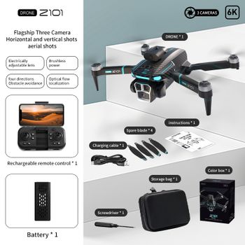 Veanxin Z101 2.4g Wifi Fpv Drone Rc Cuadricóptero Plegable (6k 1 Batería)