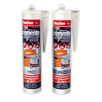 Cemento Cartucho Gris Claro - Fischer - 512352 - 300 Ml..