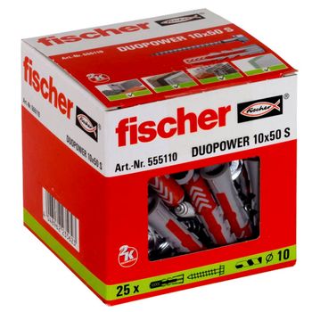 Fischer Set De Espiches Con Tornillo Duopower 6 X 50 S 25 Piezas Fischer