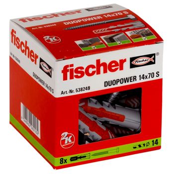 Fischer Set De Espiches Con Tornillo Duopower 14 X 70 S 8 Piezas Fischer