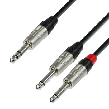 Adam Hall Cable K4 Yvpp 0150 Jack 6,3mm Stereo A 2 Jack 1,5m