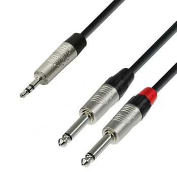 Adam Hall Cable Rean Mini Jack St - 2 X Jack 1.5 M