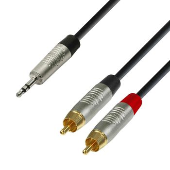 Adam Hall Cable Rean Mini Jack St - 2 X Rca 1,5 M