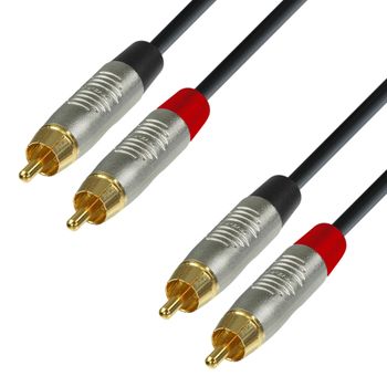 Cable Rca 2 Machos A 2 Rca Machos 6 Metros Profesional K4 Tcc Rean K4tcc0600