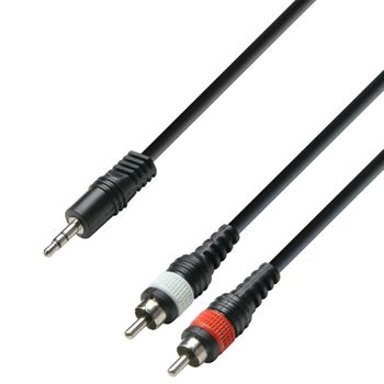 Adam Hall Cable Mini Jack St - 2 X Rca 1m K3ywcc01