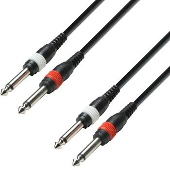 Adam Hall Cables -2 Jacks 6.3mm A 2 Jacks Mono 1m