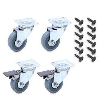 Palmer Mi Cab Castors Juego De Ruedas Con 4 Ruedas, Incluye Tornillos Para Cajas De Graves Y Guitarras