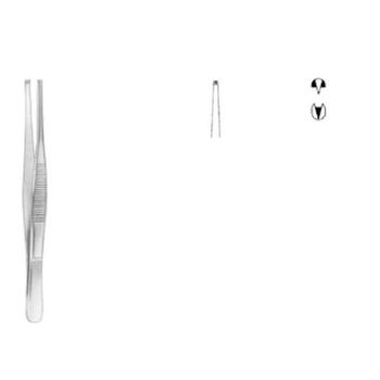 Pinza De Disección Estándar 1:2 D Recta 16,0 Cm Recta, Con Dientes