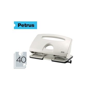 Taladrador Petrus 505 Metalico Color Gris 4 Punzones Capacidad 40 Hojas