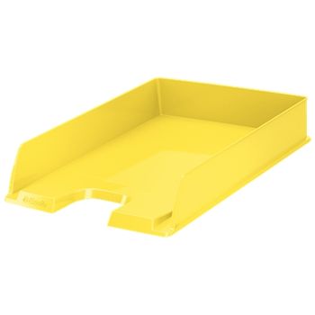 Vivida Bandeja Portadocumentos -  Formato Vertical - A4 - Espacio Para Etiqueta Identificativa - Color Amarillo Esselte
