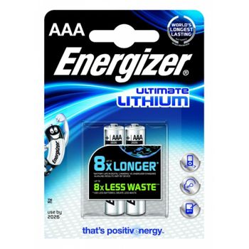 Pila De Litio Energizer Modelo Aaa 2er Blister, 1,5v, Lithium