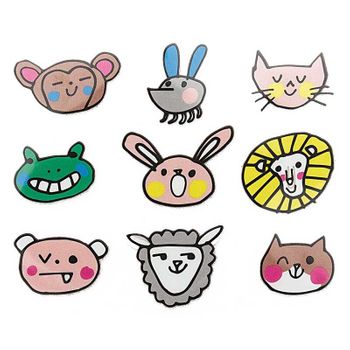 Insignias Planchadas - Caras Sonrientes Animales