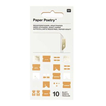 10 Hojas De Pegatinas De Registro De Papel Kraft