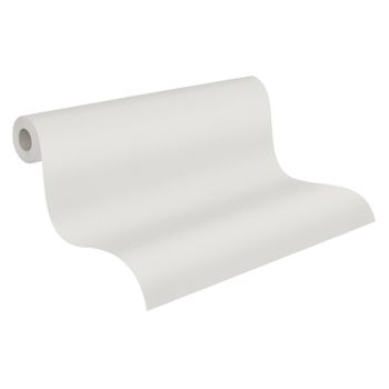 A.s. Création Papel Pintado Liso Gris Y Beige Crema - 53 Cm X 10,05 M - As-305267