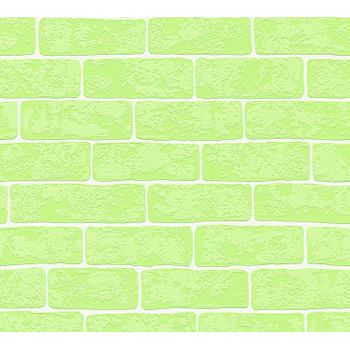 Papel Pintado A.s. Création Pared De Ladrillos Verde Limón - As-361001 - 53 Cm X 10,0