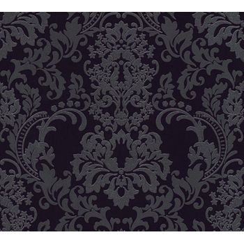 Papel Pintado A.s. Création Barroco Negro - As-361664 - 53 Cm X 10,05 M