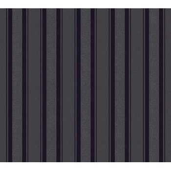 Papel Pintado A.s. Création Rayado Gris Oscuro Y Negro - As-361674 - 53 Cm X 10,05 M