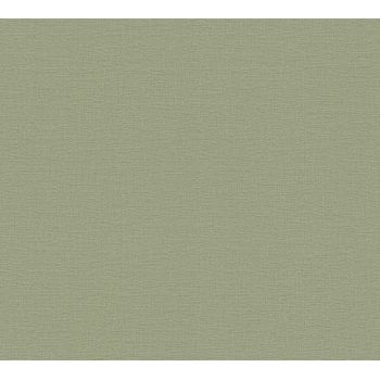 Papel Pintado A.s. Création Liso Verde Oliva Agrisado - As-368201 - 53 Cm X 10,05 M