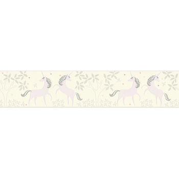 Papel Pintado A.s. Création Unicornios Beige Crema Claro Y Morado Claro - As-369903 -