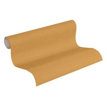 Papel Pintado A.s. Création Liso Amarillo Ocre - As-371786 - 53 Cm X 10,05 M