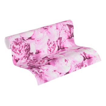 Papel Pintado A.s. Création Flores Rosa - As-373982 - 53 Cm X 10,05 M