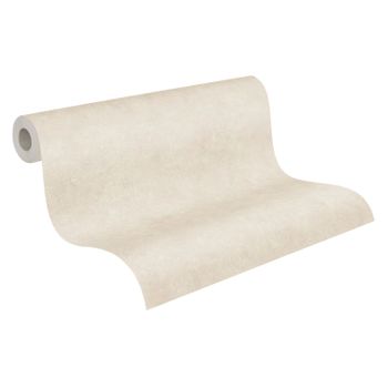 Papel Pintado A.s. Création Liso Con Efecto Pictórico Beige Claro - As-376545 - 53 Cm