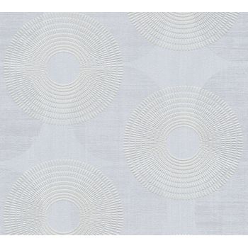 A.s. Création Papel Pintado Puntos Lunares Polka Dots Gris Y Blanco - 53 Cm X 10,05 M