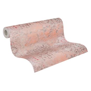 Papel Pintado Livingwalls Pared De Ladrillos Rosa Viejo - As-378583 - 53 Cm X 10,05 M