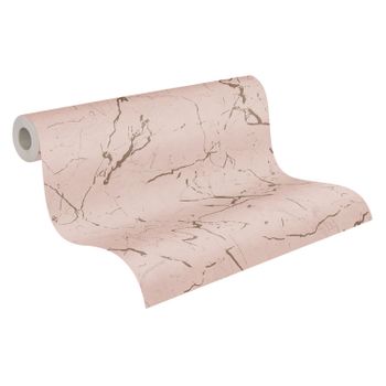 Papel Pintado Livingwalls Marmol Rosa Viejo - As-378555 - 53 Cm X 10,05 M