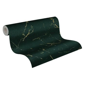 Papel Pintado Livingwalls Marmol Verde Esmeralda - As-378556 - 53 Cm X 10,05 M