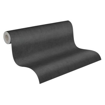 Papel Pintado A.s. Création Liso Negro - As-380252 - 53 Cm X 10,05 M