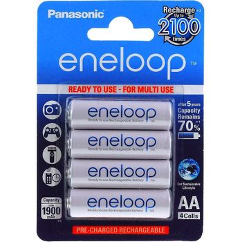 Panasonic Eneloop Hr6 1900mah Nimh, 4x 1,2v, 1900mah, Nimh