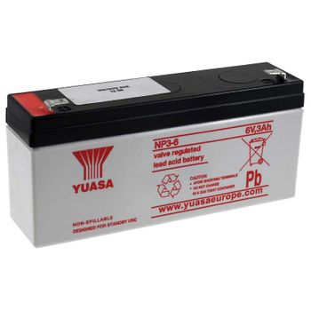 Yuasa Batería De Plomo-sellada Np3-6, 6v, 3000mah/18wh, Lead-acid, Recargable