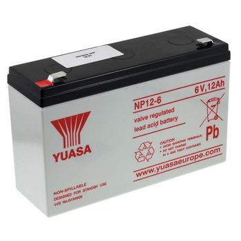 Yuasa Batería De Plomo-sellada Np12-6 Vds, 6v, 12ah/72wh, Lead-acid, Recargable